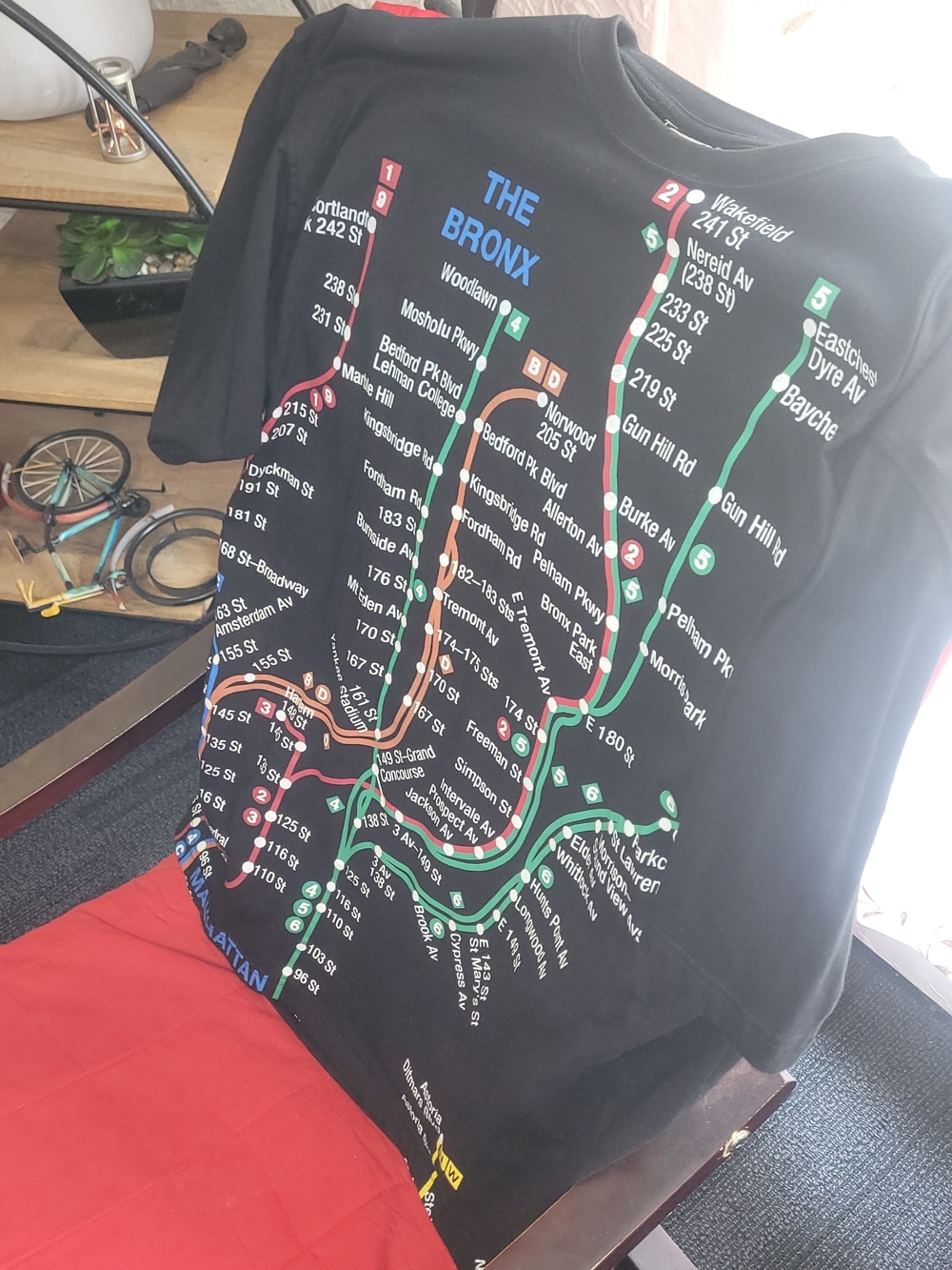 The Bronx Subway Map Graphic Tee - Black